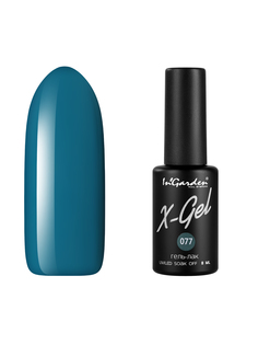 Гель лак для ногтей In’Garden X-Gel N° 77 аквамариновый плотный 8 мл Ingarden