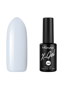 Гель лак для ногтей In’Garden X-Gel N° 144 бело-голубой плотный 8 мл Ingarden