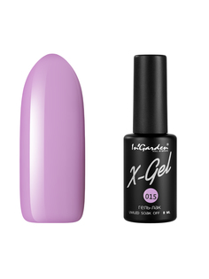 Гель лак для ногтей In’Garden X-Gel N° 15 розово-лавандовый плотный 8 мл Ingarden