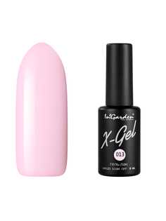 Гель лак для ногтей In’Garden X-Gel N° 13 пастельно-розовый плотный 8 мл Ingarden
