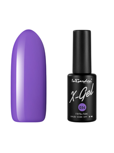Гель лак для ногтей In’Garden X-Gel N° 34 ярко-фиолетовый плотный 8 мл Ingarden