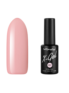 Гель лак для ногтей In’Garden X-Gel N° 57 нежно-розовый плотный 8 мл Ingarden