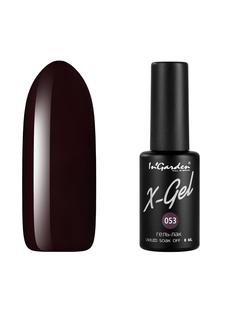 Гель лак для ногтей In’Garden X-Gel N° 53 темно-бордовый плотный 8 мл Ingarden