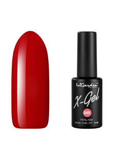 Гель лак для ногтей In’Garden X-Gel N° 49 вишневый плотный 8 мл Ingarden