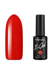 Гель лак для ногтей In’Garden X-Gel N° 46 гранатовый плотный 8 мл Ingarden