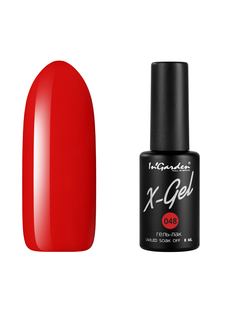 Гель лак для ногтей In’Garden X-Gel N° 48 классический красный плотный 8 мл Ingarden