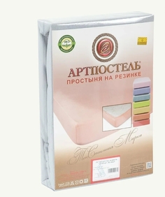 Простыня Трикотажная на Резинке 120х200х20 арт. 252 Серая Артпостель