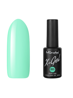 Гель лак для ногтей In’Garden X-Gel N° 5 светло-зеленый плотный 8 мл Ingarden