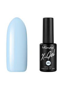 Гель лак для ногтей In’Garden X-Gel N° 145 светло-голубой плотный 8 мл Ingarden