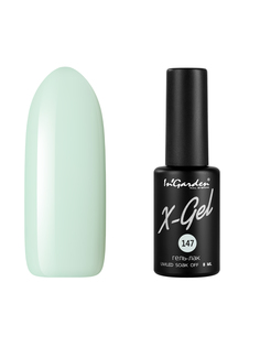 Гель лак для ногтей In’Garden X-Gel N° 147 пастельный зеленый плотный 8 мл Ingarden
