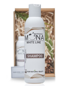 Шампунь для волос Mona Premium White line - от выпадения, для роста и против перхоти 200мл