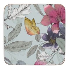 Подставки под стакан на пробке Бабочки в цветах 10.5х10.5см (6шт) Creative Tops