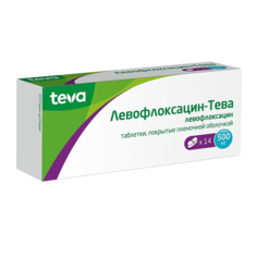 Левофлоксацин-Тева таблетки 500 мг 14 шт. Teva
