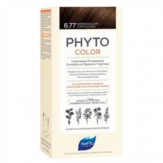 Краска для волос PhytoColor Coloration Permanente 6.77 Светлый каштан-капучино Phytosolba