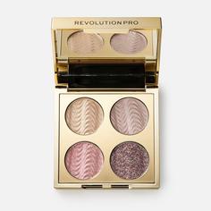 Палетка теней Revolution PRO для век Crystal Eye Quad, Champagne Crystal, 3,2 г