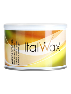 Воск для депиляции Italwax жидкий, теплый, в банке, удаление волос для ног, Банан, 400 мл