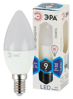 Лампа светодиодная Эра STD LED B35-9W-840-E14 свеча, нейтральный, белый, 9 Вт ERA