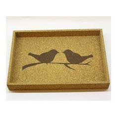 Поднос сервировочный 3D Cork Birds, 27х18 см, 3D19