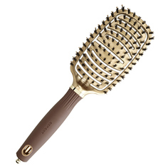 Щетка EXPERT CARE FLEX Boar&Nylon Bristles Gold&Brown щетина+нейлон Olivia Garden