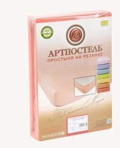 Простыня на резинке АРТПОСТЕЛЬ 180х200 см красный
