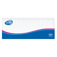 Салфетки бумажные Лилия 24*24 1 слой 400 листов белый Liliya