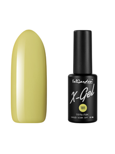 Гель лак для ногтей In’Garden X-Gel N° 181 золотисто-оливковый плотный 8 мл Ingarden