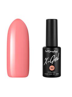 Гель лак для ногтей In’Garden X-Gel N° 182 лососевый плотный 8 мл Ingarden