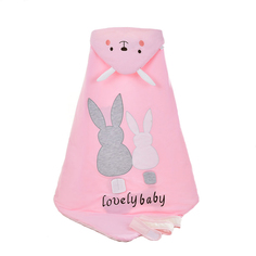 Одеяло-конверт Baby Fox Зайчик, весеннее, цвет розовый, 90х90 см