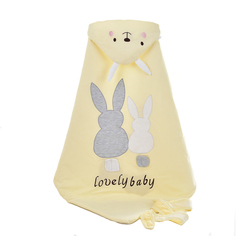 Одеяло-конверт Baby Fox Зайчик, весеннее, цвет желтый, 90х90 см