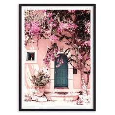 Постер в рамке Цветущий фасад - 21х30 см Дом Корлеоне