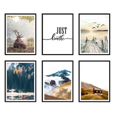 Набор постеров Природа №238 - 40х60 см - 6 шт Дом Корлеоне