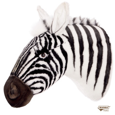 Реалистичная мягкая игрушка Hansa Creation Голова зебры, 33 см