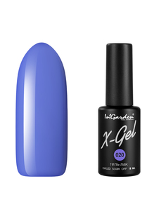 Гель лак для ногтей In’Garden X-Gel N° 20 сине-фиолетовый плотный 8 мл Ingarden