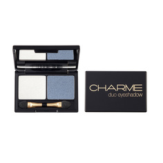 Тени для век Charme двухцветные "Duo" 01 Бело-голубые