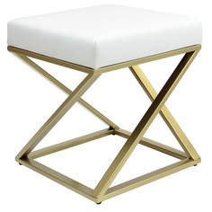 Пуф GreenWeen Chelsea 40х40х45 слоновая кость/золотой