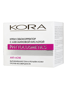 Крем для лица KORA для жирной и проблемной кожи Anti-Acne с кислотами, увлажняющий, 50 мл КОРА
