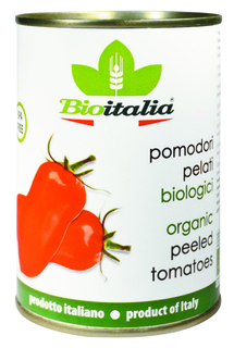 Томаты целые Bioitalia очищенные в томатном соке, 400 г