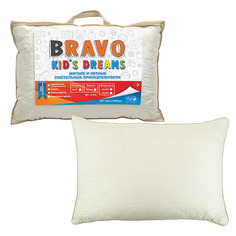 Подушка детская для сна филфайбер 50x70 см для новорожденных, малышей в кроватку Bravo Kids Dreams