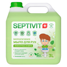 Жидкое мыло для рук Лемонграсс и Мята Septivit Premium 3л