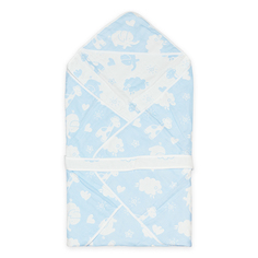 Одеяло-конверт Baby Fox Животные, весеннее, голубое, 90х90 см