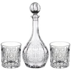 Набор для виски "Muza crystal" 3 предмета: штоф + 2 стакана 950/300 мл Lefard 195-188