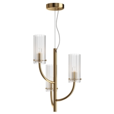 Подвесная люстра 3 плафона латунь Maytoni Arco MOD223PL-03BS