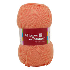 Пряжа из Троицка Пчелка (100% акрил) (0421 светло-оранжевый), 10 мотков