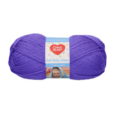 Пряжа Red Heart Soft Baby Steps, 100г, 164м (акрил) (00009 светлый виноград), 10 мотков