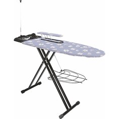 Складная гладильная доска с розеткой и подставкой для утюга/парогенератора INHSK/1