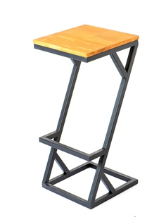 Барный стул ИП Кузин Р.С. ZigroMetall 39087, черный/коричневый