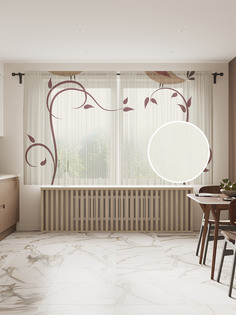 Фототюль JoyArty "Культурные птицы", 145x180 см (2 полотна со шторной лентой + 50 крючков)