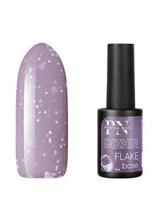 База для гель-лака Patrisa Nail FLAKE base Inzhir камуфлирующая, с конфетти, 8 мл