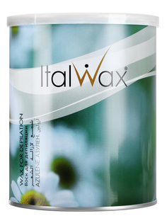 Воск для депиляции Italwax жидкий, теплый, в банке, удаление волос для ног, Азулен, 800 мл