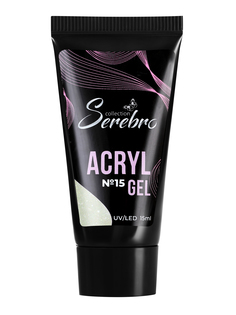 Гель Serebro Acryl Gel №15 с шиммером 15 мл